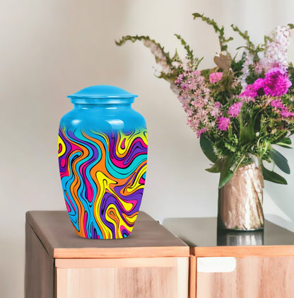 10 inch classic pattern urn in aluminium.