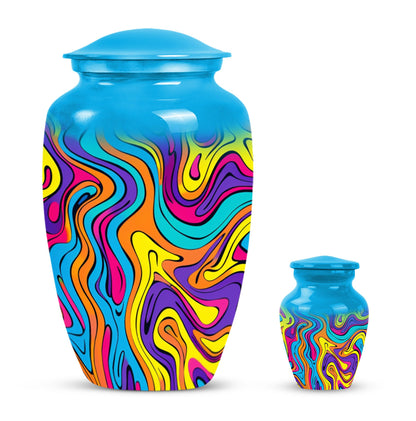 10 inch classic pattern urn in aluminium.