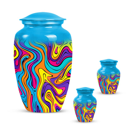 10 inch classic pattern urn in aluminium.