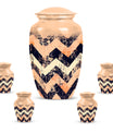 Zigzag Pattern Urn For Adult Male & Female - Zigzag Funeral Urn For Ashes