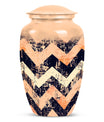 Zigzag Pattern Urn For Adult Male & Female - Zigzag Funeral Urn For Ashes