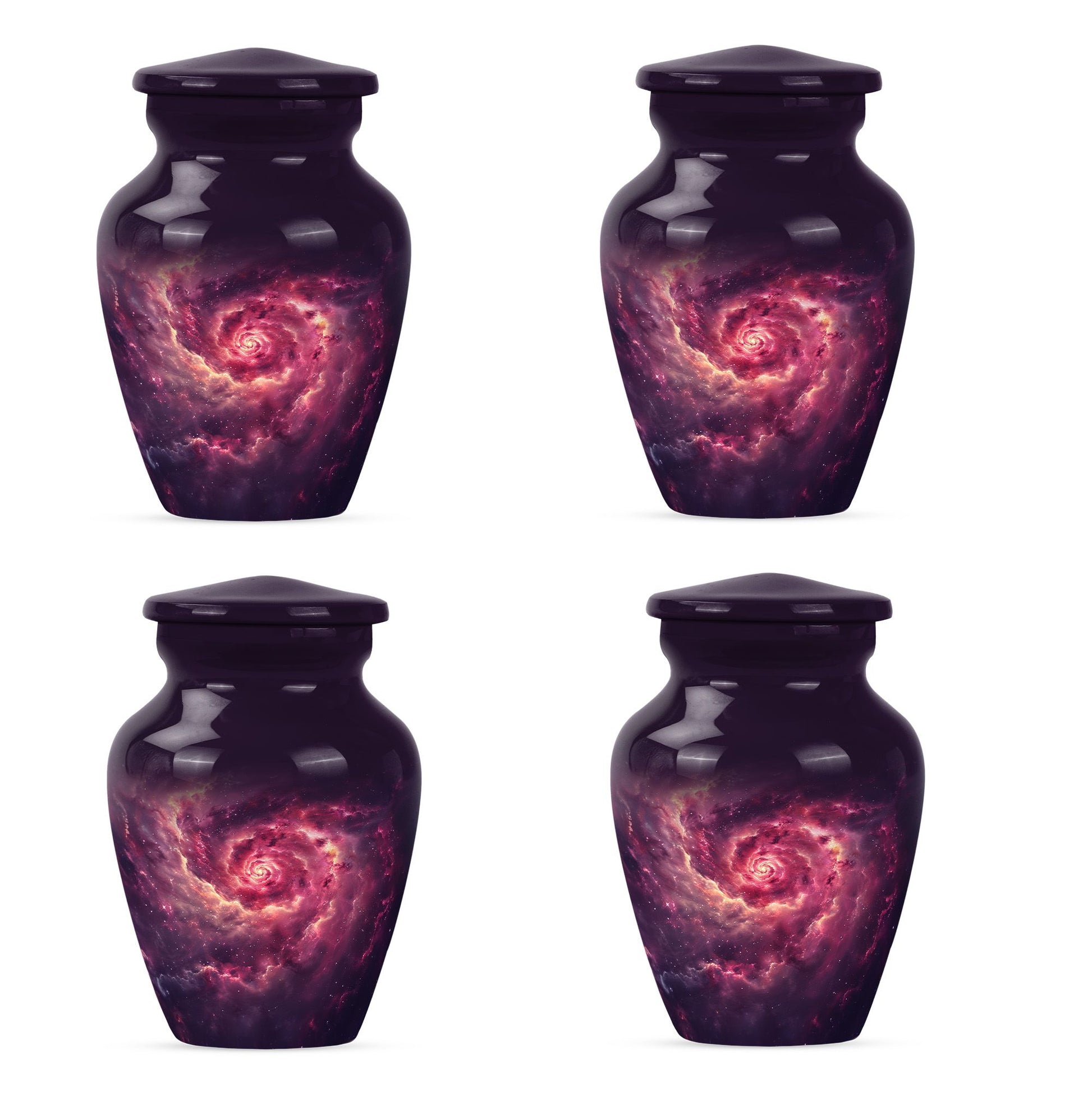 Galaxy Funeral Urn For Dad And Mom - Red Funeral Urn For Ashes