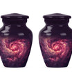 Galaxy Funeral Urn For Dad And Mom - Red Funeral Urn For Ashes