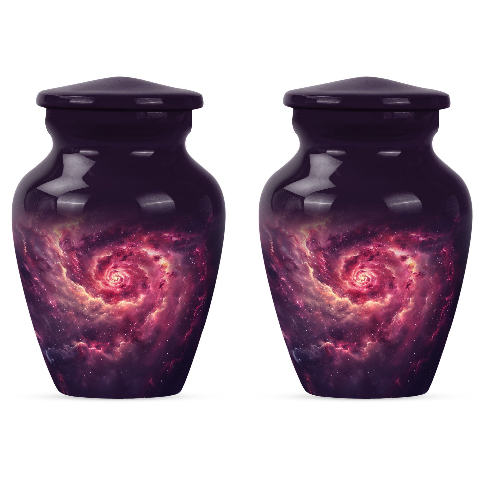 Galaxy Funeral Urn For Dad And Mom - Red Funeral Urn For Ashes