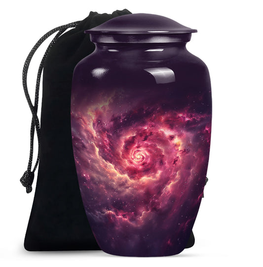 Galaxy Funeral Urn For Dad And Mom - Red Funeral Urn For Ashes
