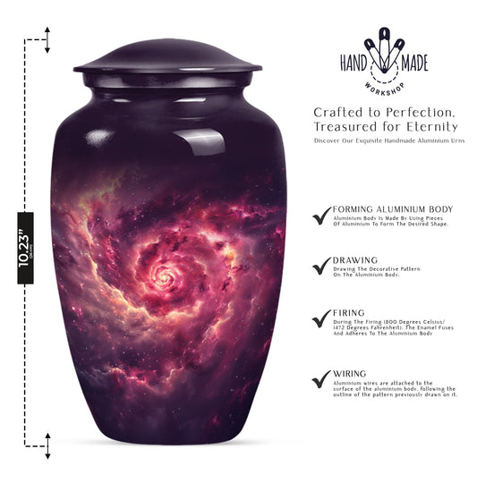Abstract-Themed Classic Galaxy Urn.
