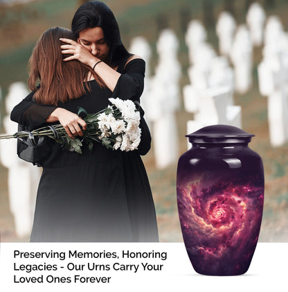 Abstract-Themed Classic Galaxy Urn.