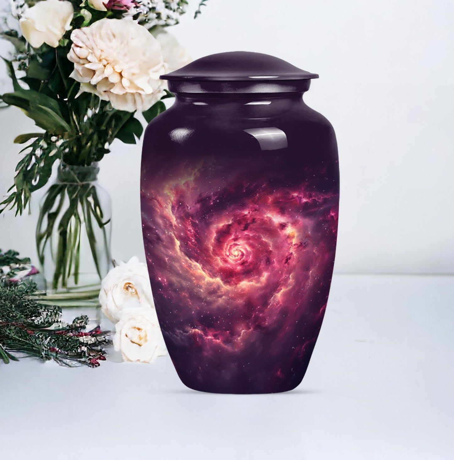 Abstract-Themed Classic Galaxy Urn.