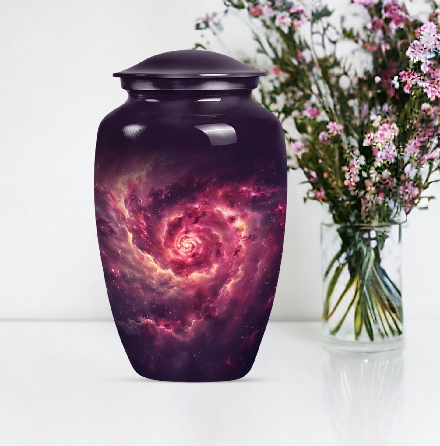 Abstract-Themed Classic Galaxy Urn.