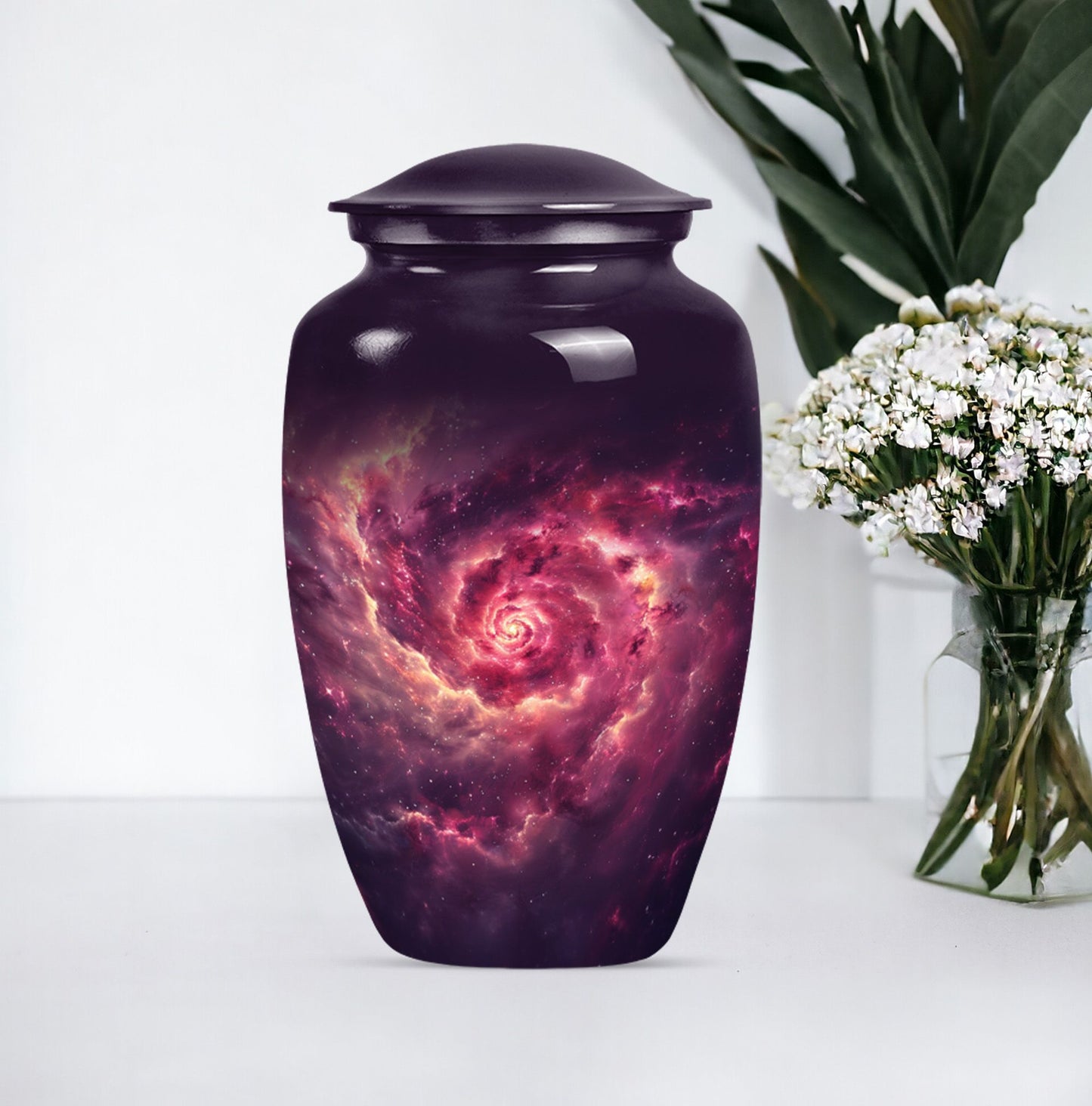 Abstract-Themed Classic Galaxy Urn.