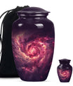 Galaxy Funeral Urn For Dad And Mom - Red Funeral Urn For Ashes