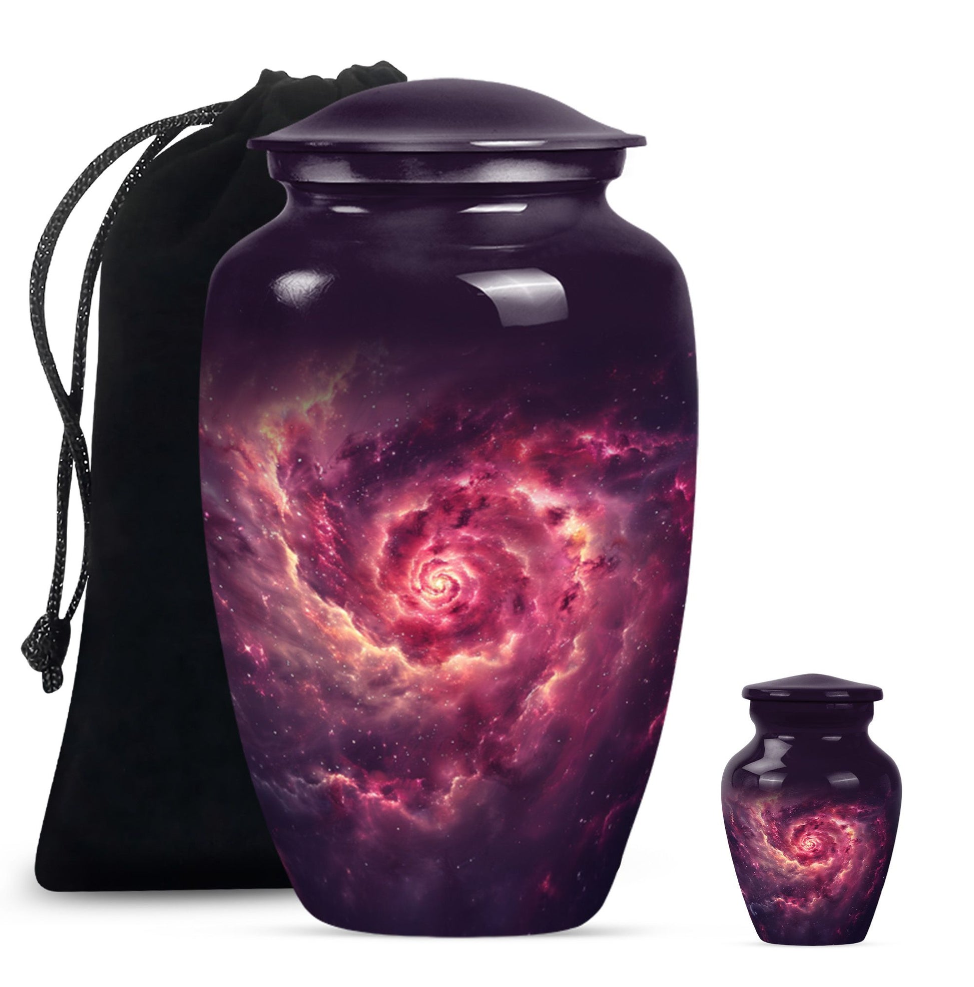 Galaxy Funeral Urn For Dad And Mom - Red Funeral Urn For Ashes