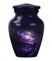 Purple Galaxy Memorial Urn For Funeral - Vast Galaxy Urn For Ashes