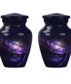 Purple Galaxy Memorial Urn For Funeral - Vast Galaxy Urn For Ashes