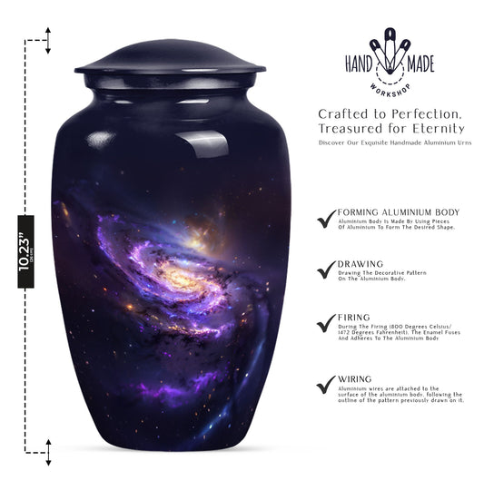 Classic 10 inch Galaxy Urn, a memorial funeral urn