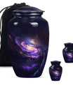Purple Galaxy Memorial Urn For Funeral - Vast Galaxy Urn For Ashes