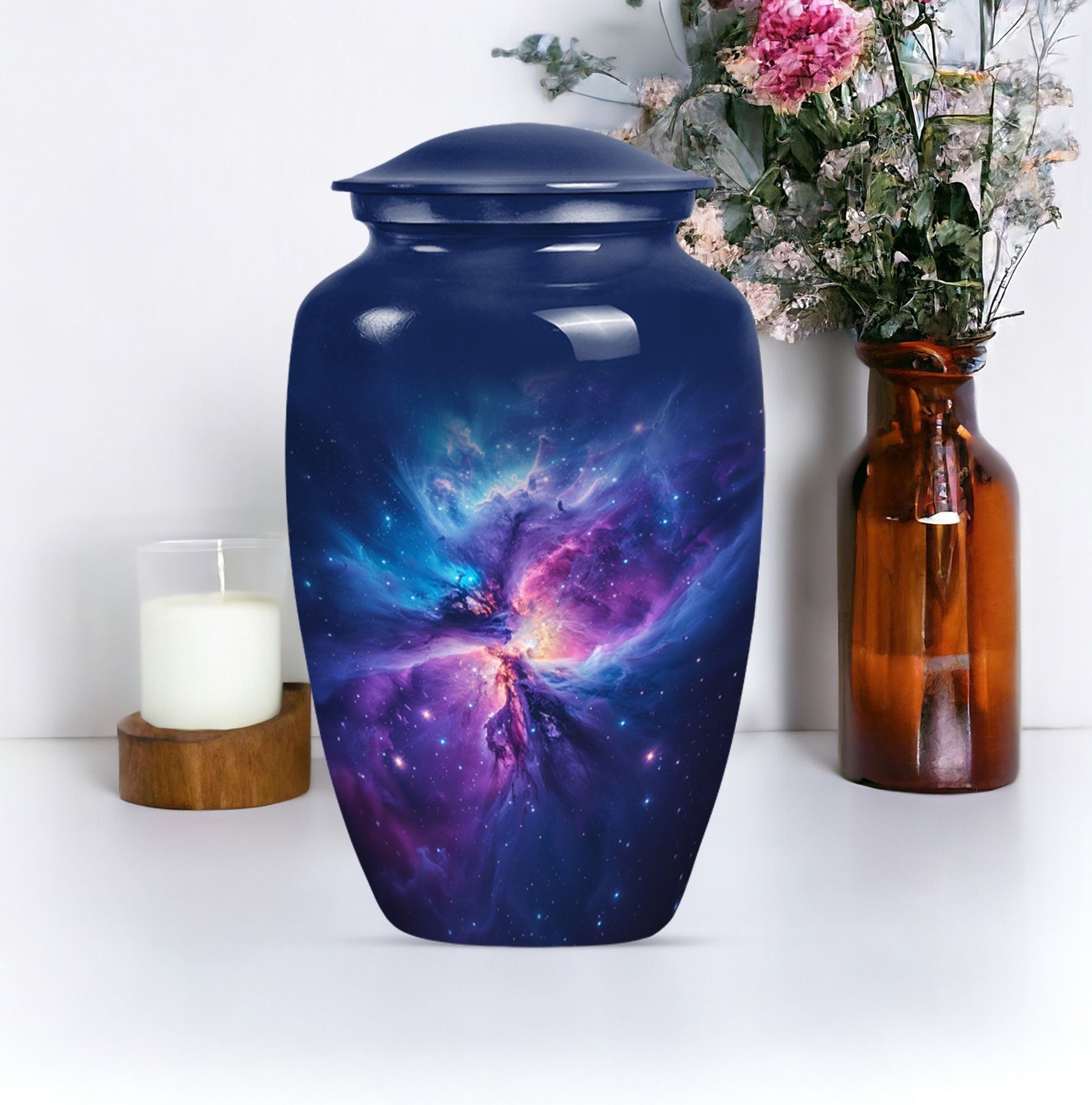 10-inch Galaxy Urn, classic cremation medium urn 
