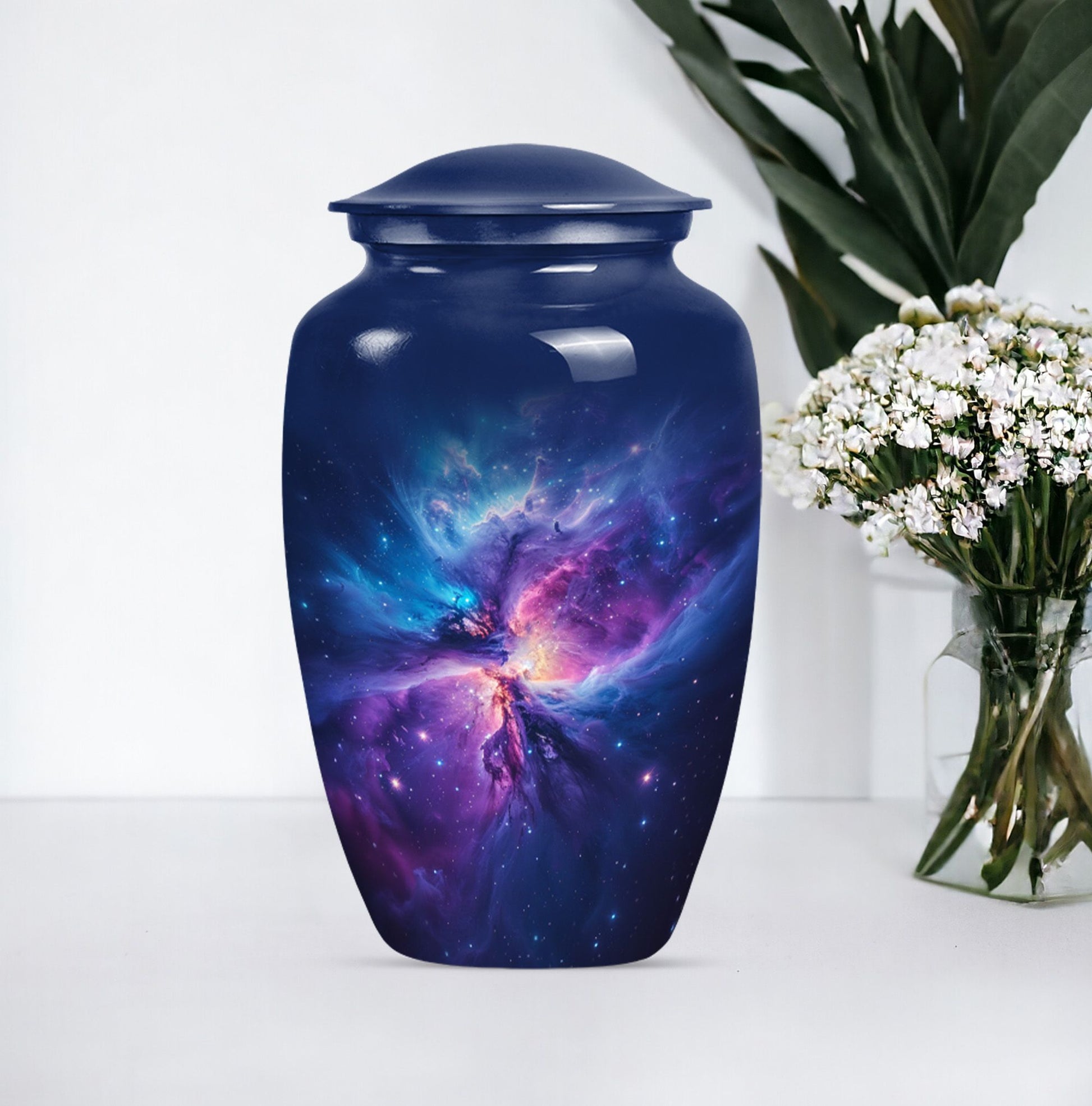 10-inch Galaxy Urn, classic cremation medium urn 