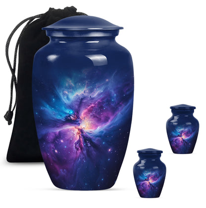 Personalized Galaxy Cremation Urn for Human Ashes - 10-inch, 200 cu in - Yatskia