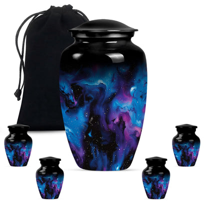 Personalized Galaxy Cremation Urn for Mom - 10-inch, 200 cu in - Yatskia
