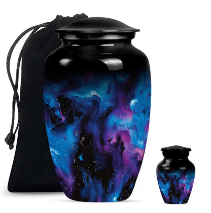 Personalized Galaxy Cremation Urn for Mom - 10-inch, 200 cu in - Yatskia