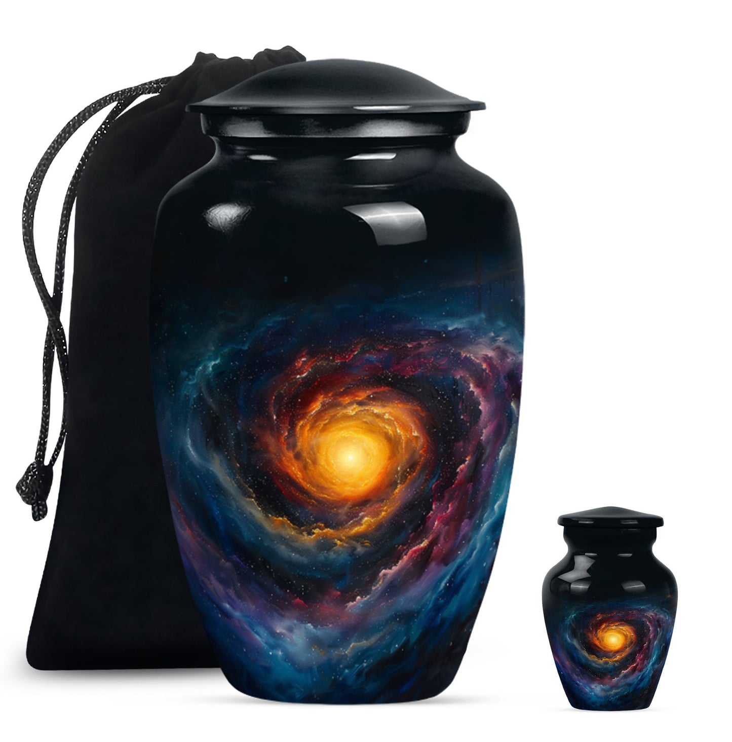 Personalized Galaxy Memorial Urn for Mom - 10-inch, 200 cu in - Yatskia