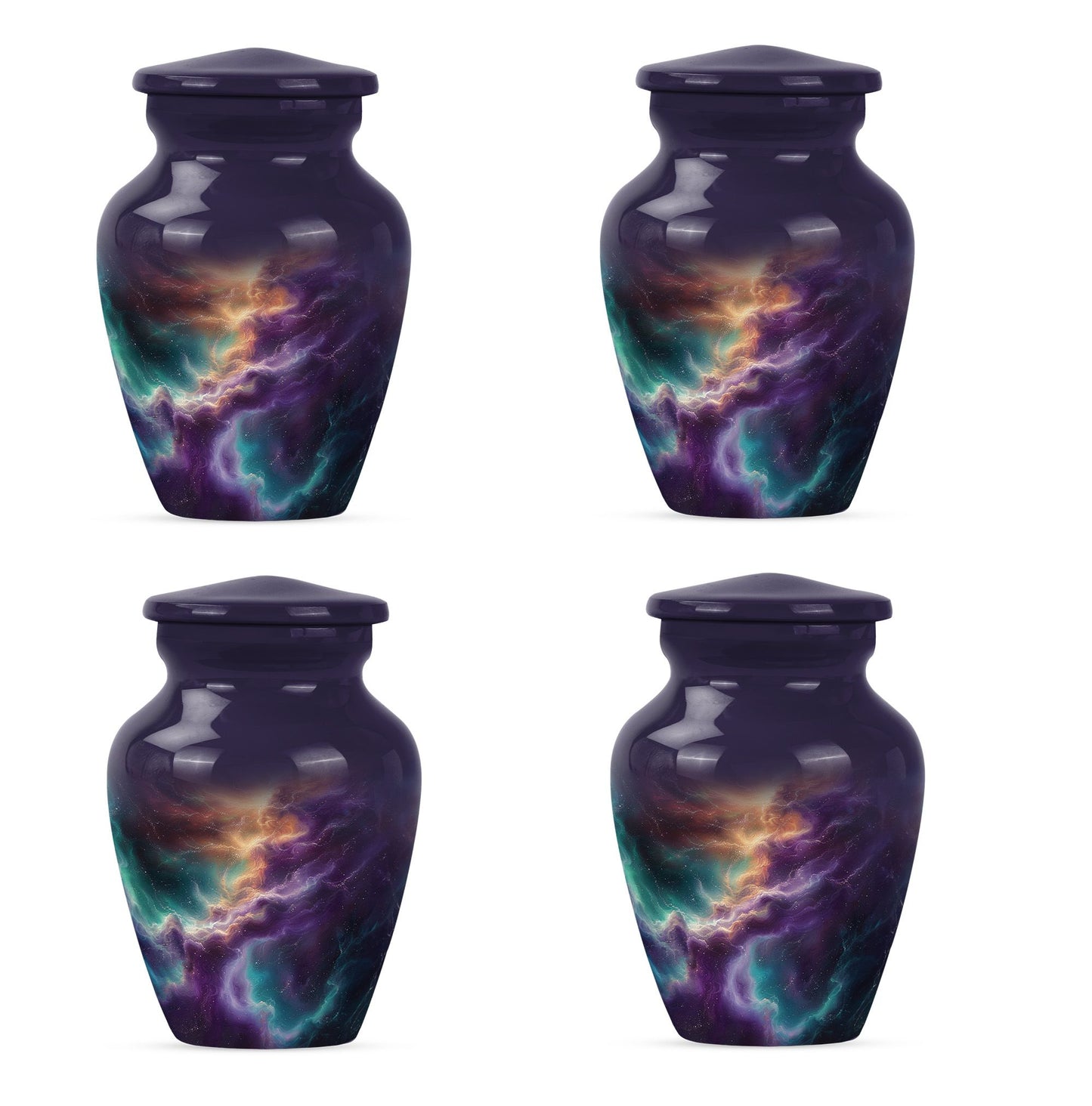 Personalized Galaxy Cremation Urn for Men & Women - 10-inch, 200 cu in - Yatskia