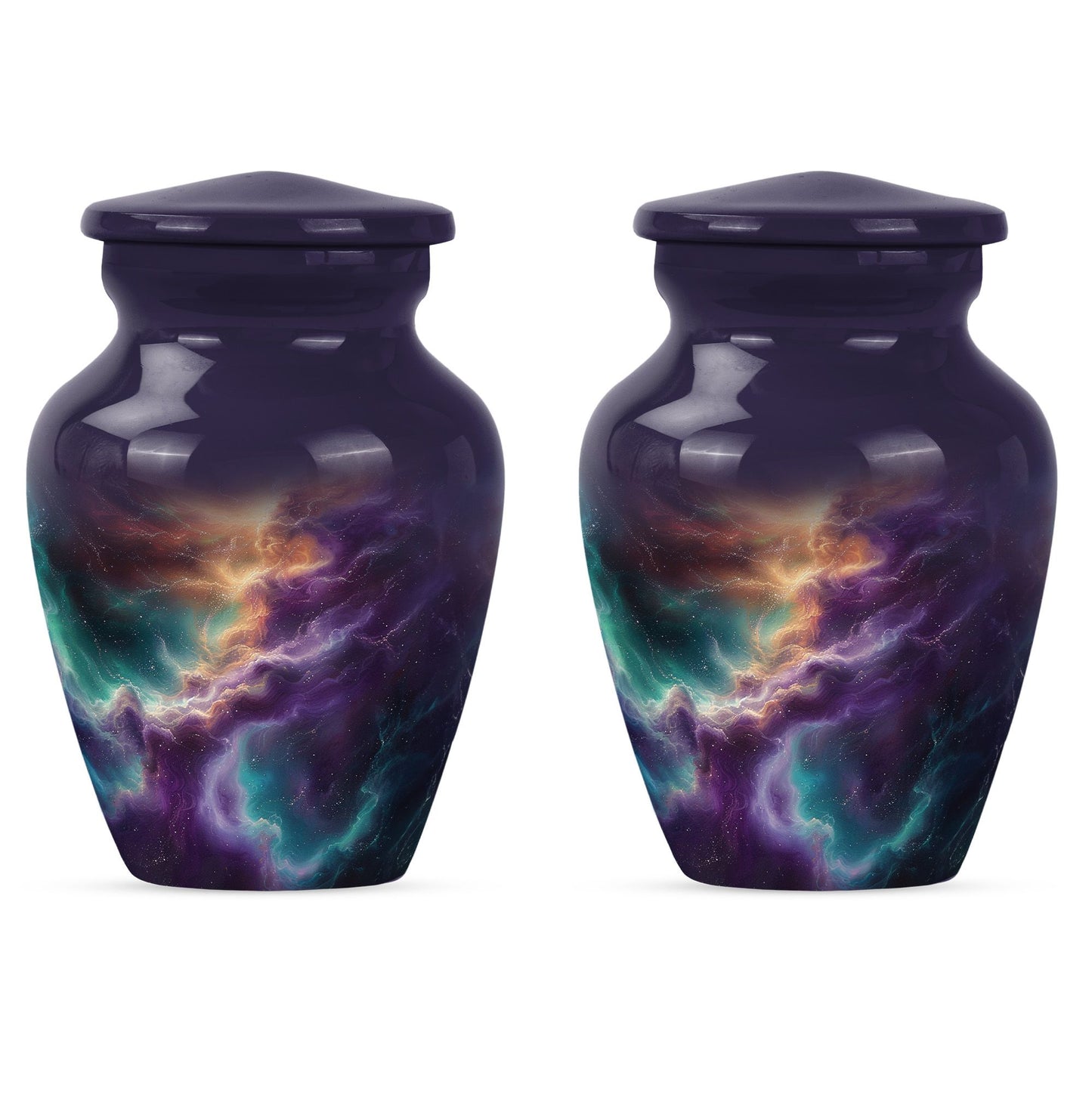 Personalized Galaxy Cremation Urn for Men & Women - 10-inch, 200 cu in - Yatskia