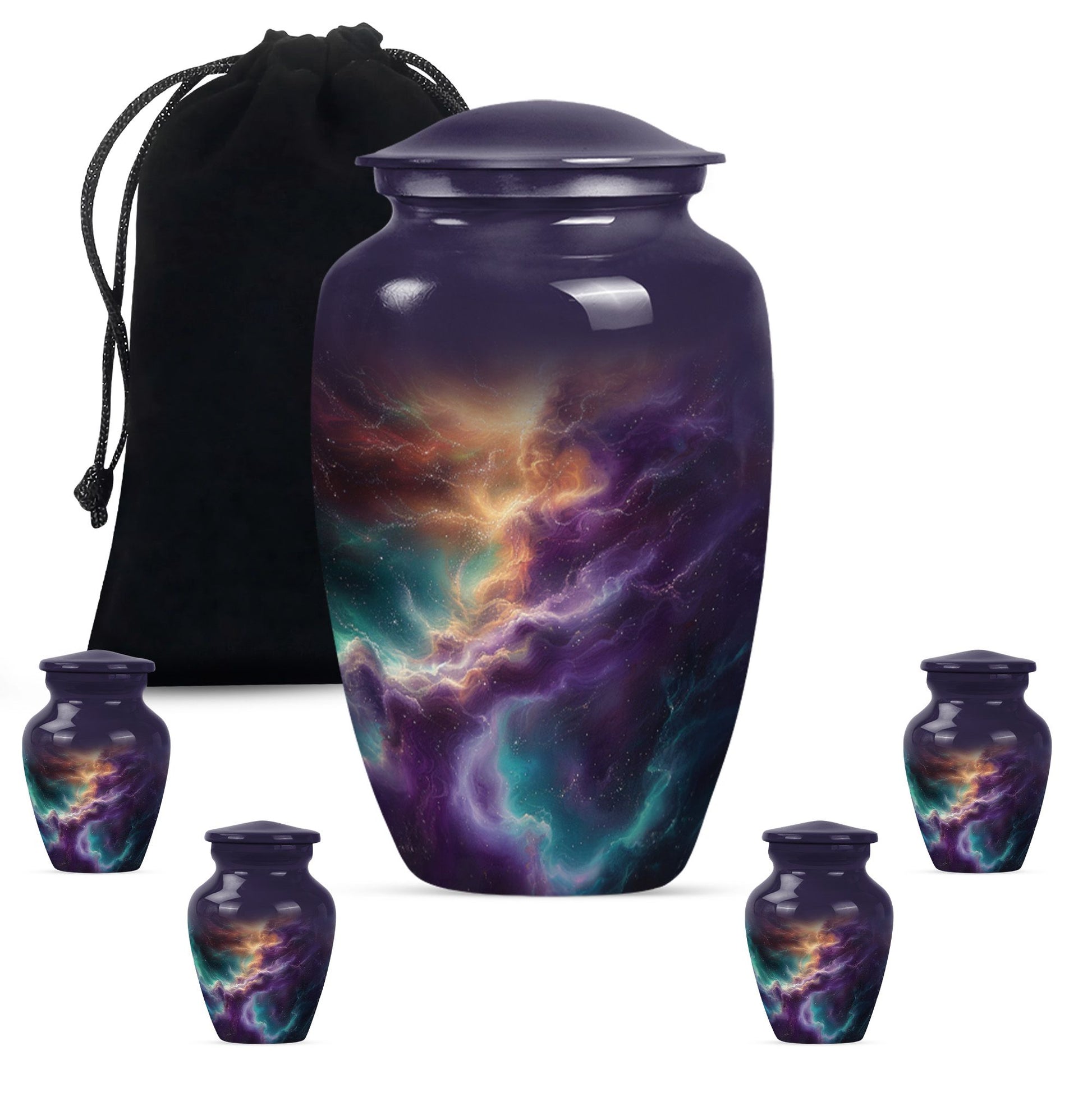Galaxy Abstract Urn For Funeral - Abstract Space Urn For Adult Human Ashes