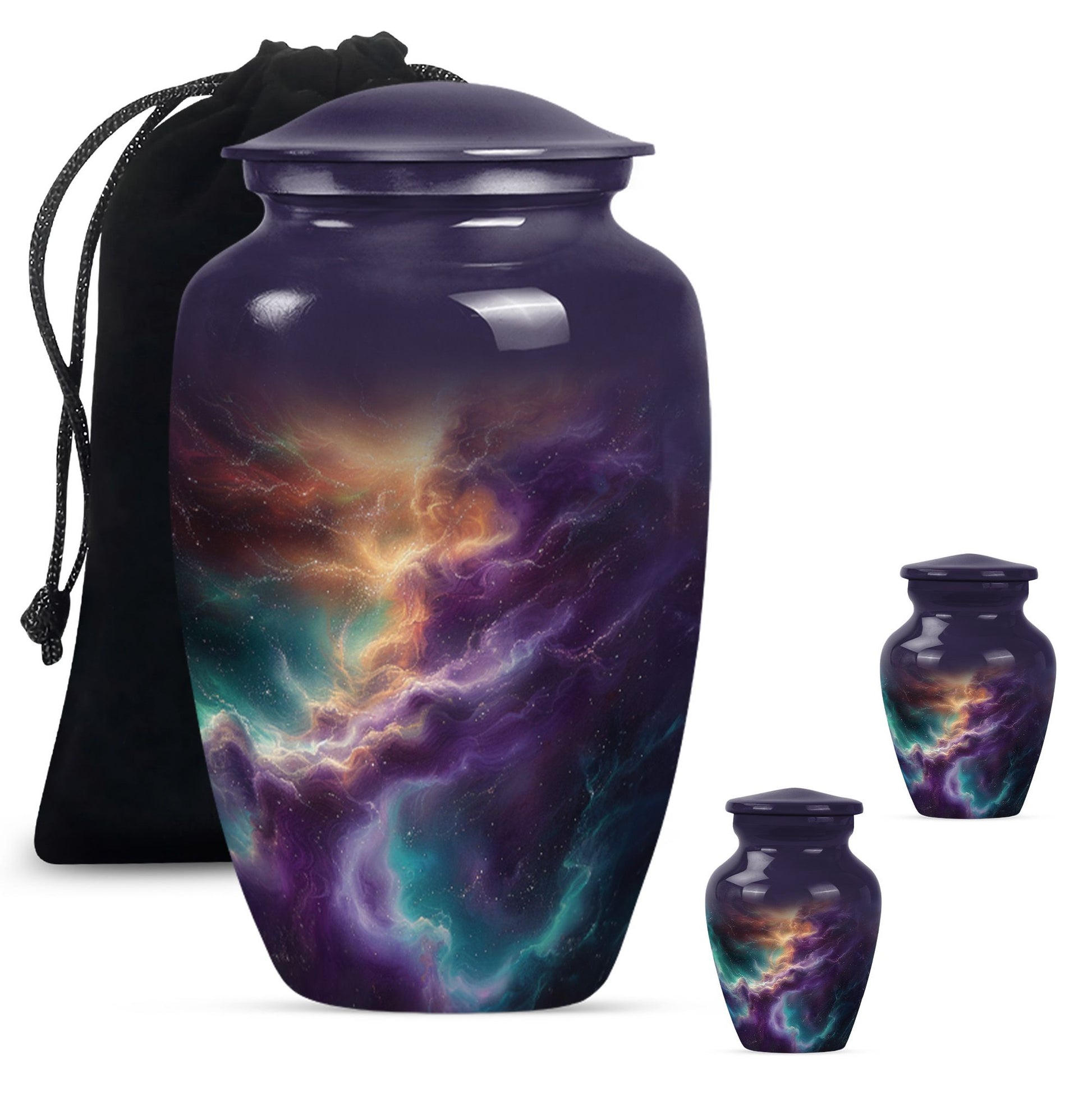 Galaxy Abstract Urn For Funeral - Abstract Space Urn For Adult Human Ashes
