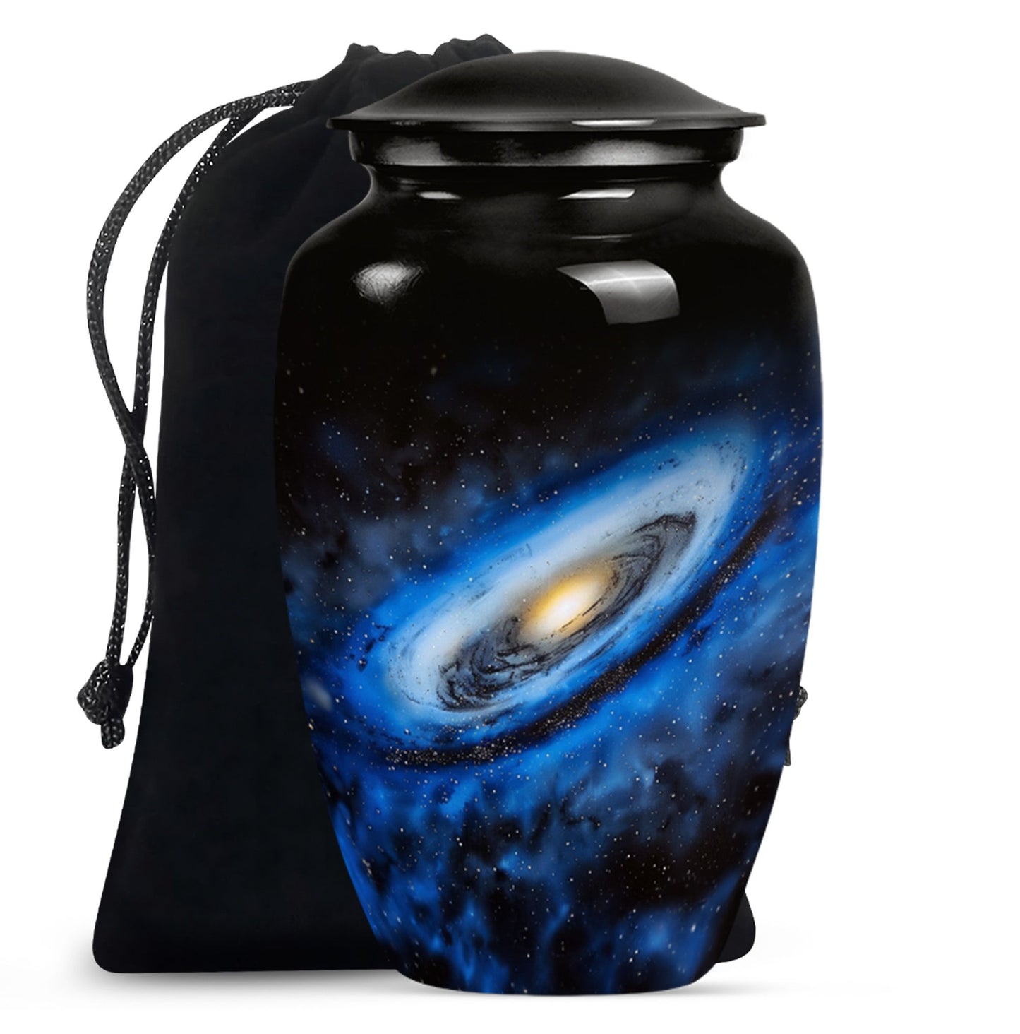 Personalized Galaxy Cremation Urn for Human Ashes - 10-inch, 200 cu in - Yatskia