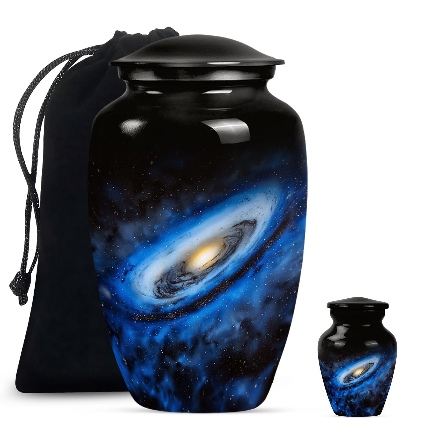 Personalized Galaxy Cremation Urn for Human Ashes - 10-inch, 200 cu in - Yatskia