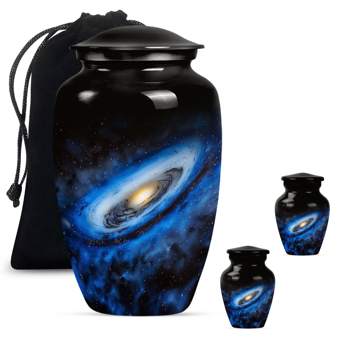 Personalized Galaxy Cremation Urn for Human Ashes - 10-inch, 200 cu in - Yatskia