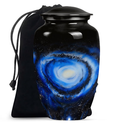 Personalized Galaxy Cremation Urn for Human Ashes - 10-inch, 200 cu in - Yatskia