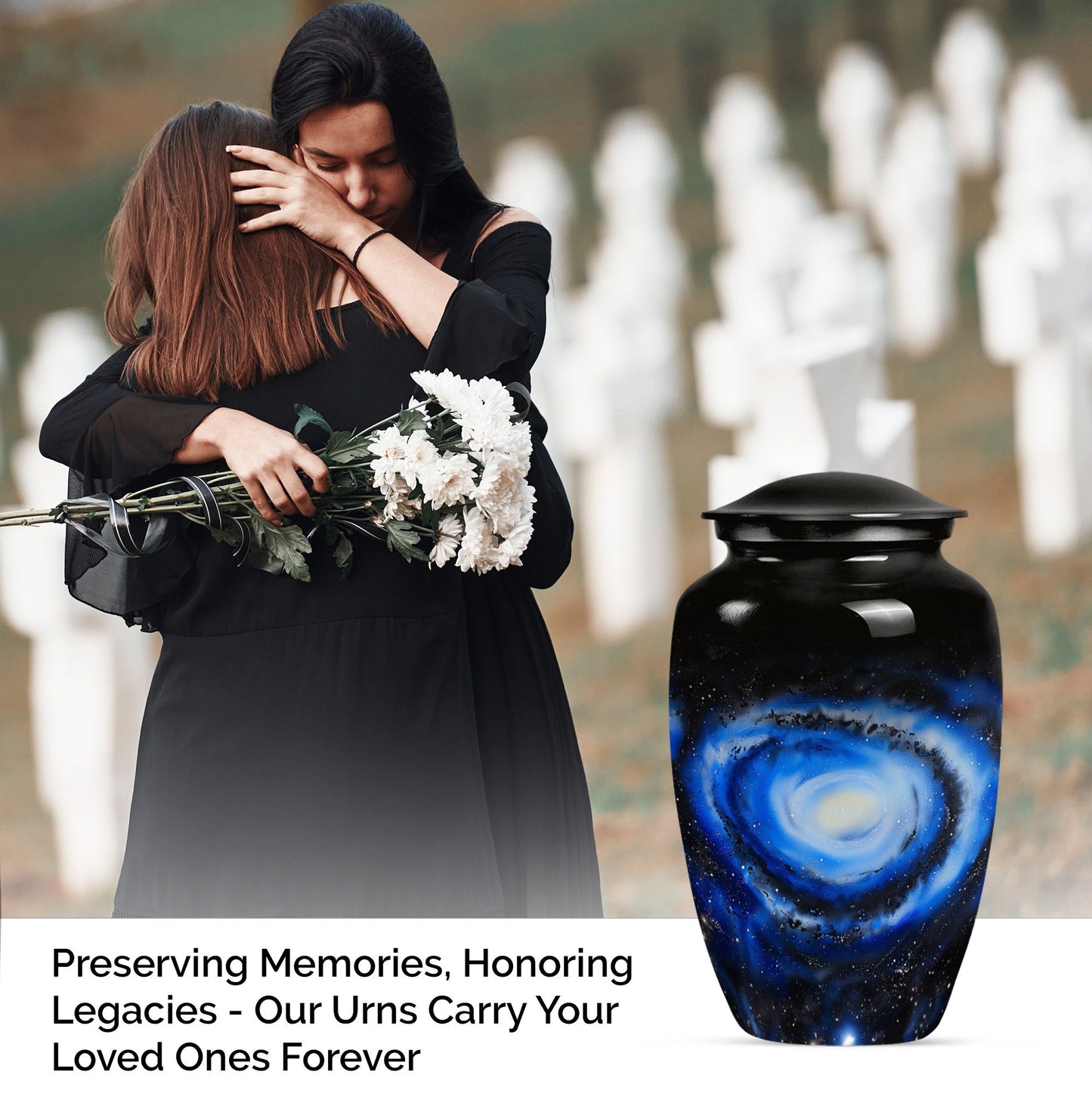 10-inch Classic Galaxy Urn made of Aluminium.