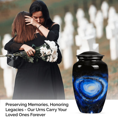 10-inch Classic Galaxy Urn made of Aluminium.