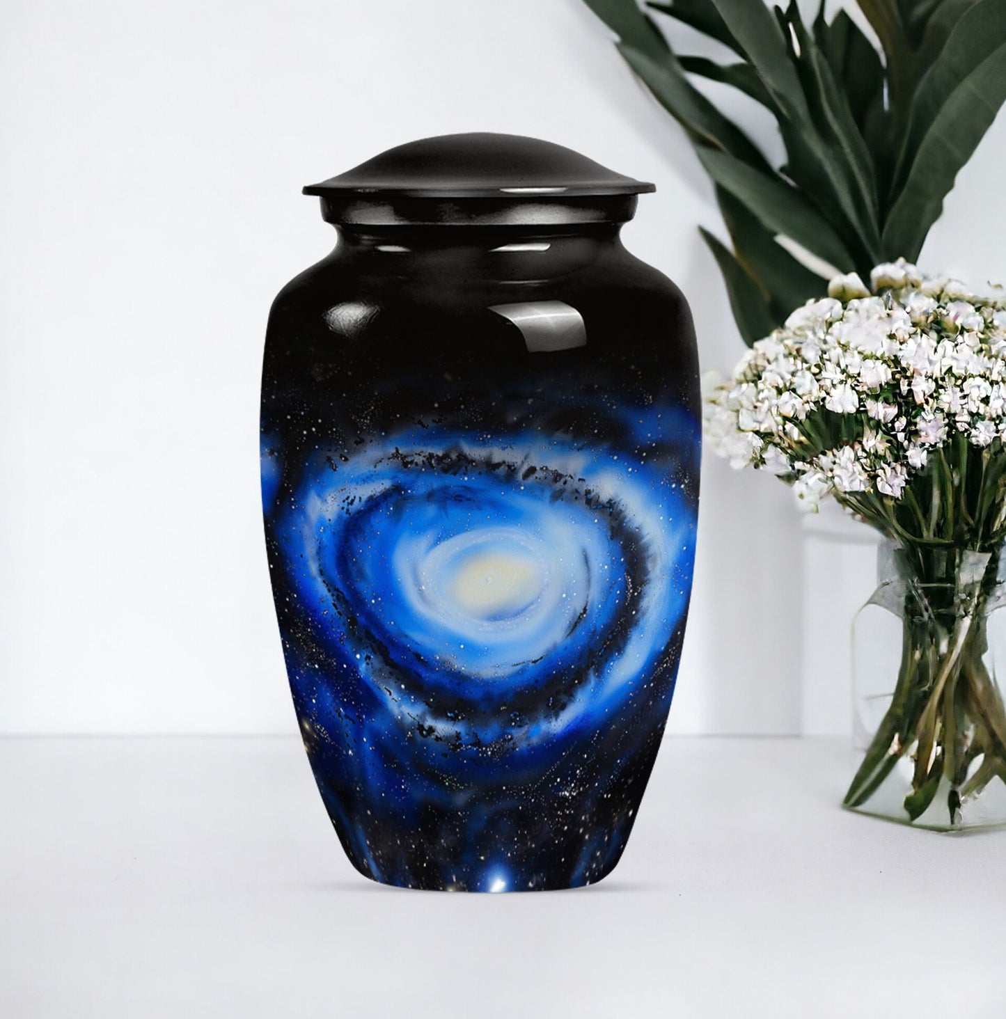 10-inch Classic Galaxy Urn made of Aluminium.