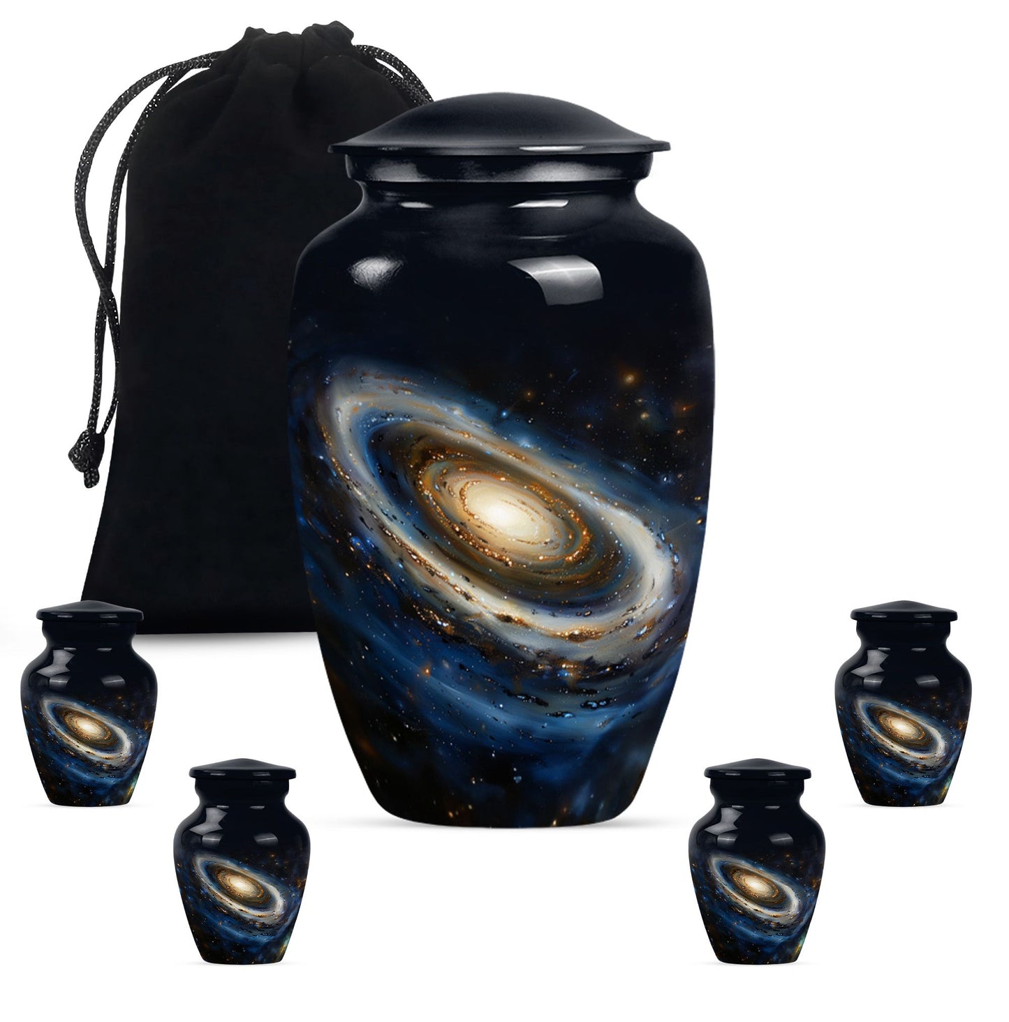 10-inch Classic Galaxy Urn, an abstract cremation large urn.