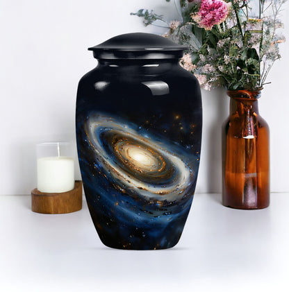 10-inch Classic Galaxy Urn, an abstract cremation large urn.