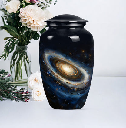10-inch Classic Galaxy Urn, an abstract cremation large urn.