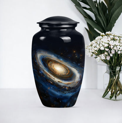 10-inch Classic Galaxy Urn, an abstract cremation large urn.