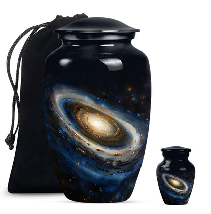 10-inch Classic Galaxy Urn, an abstract cremation large urn.
