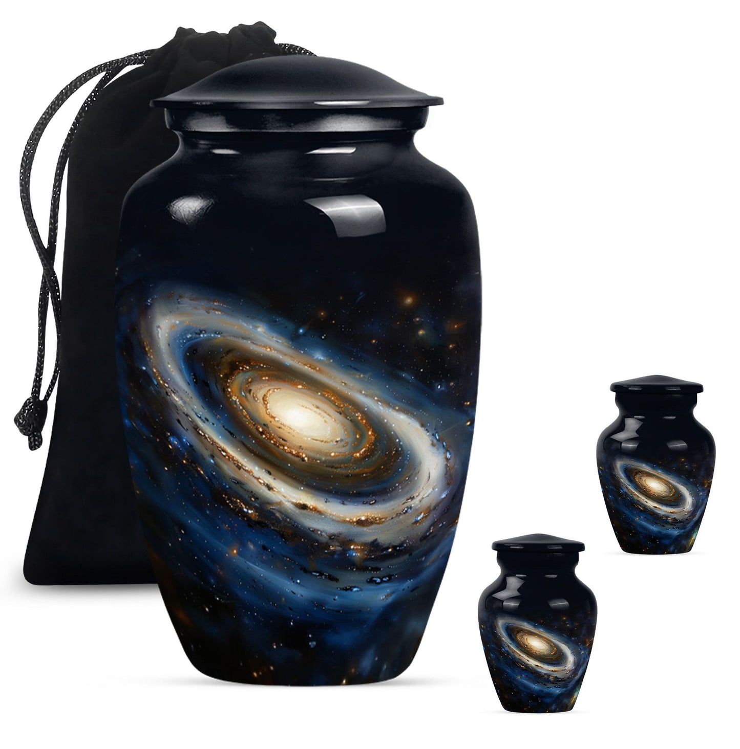 10-inch Classic Galaxy Urn, an abstract cremation large urn.