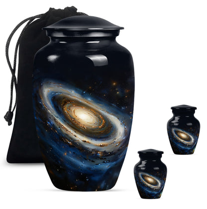 10-inch Classic Galaxy Urn, an abstract cremation large urn.