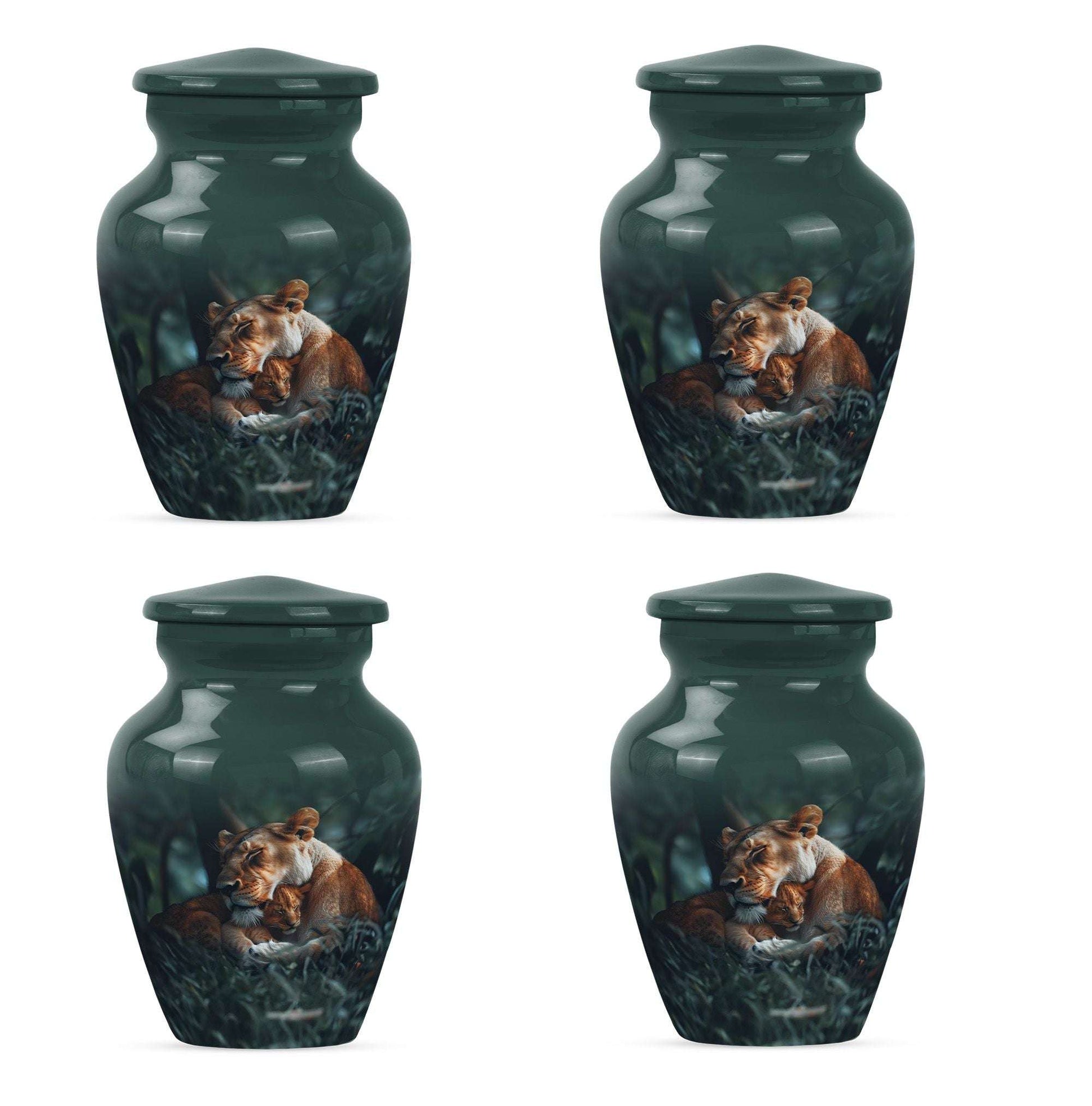Lioness And Cub Cremation Urn For Adults - Lion Urns For Men & Women