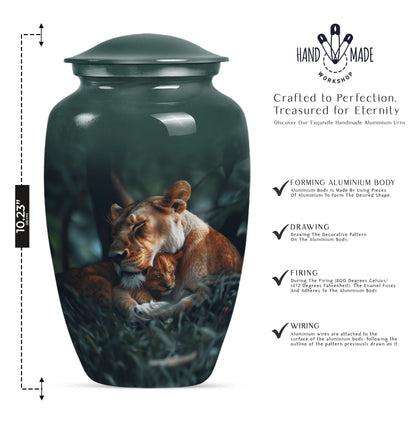  Lion classic urn crafted from  for commemorative ashes