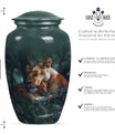  Lion classic urn crafted from  for commemorative ashes