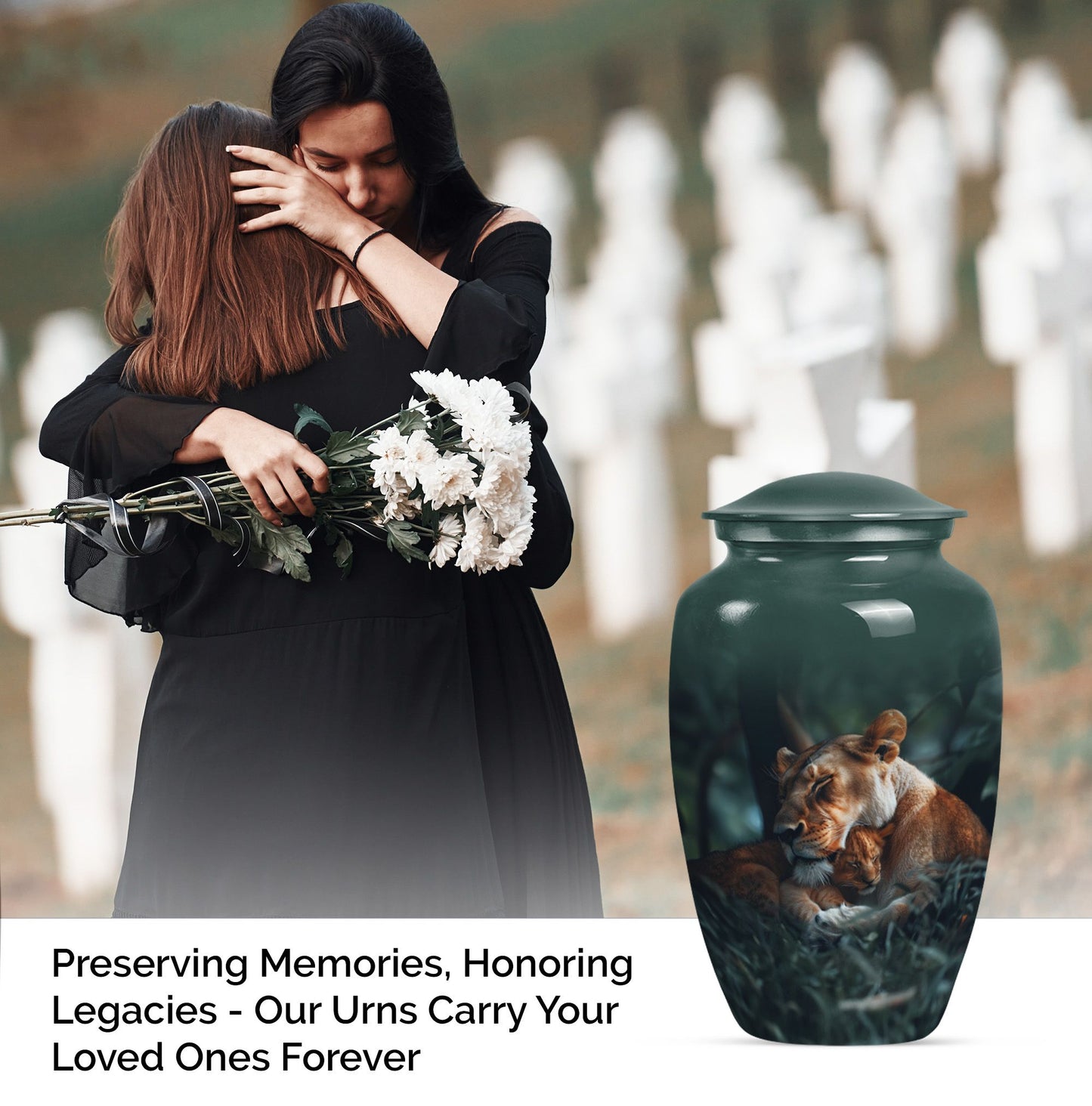  Lion classic urn crafted from  for commemorative ashes