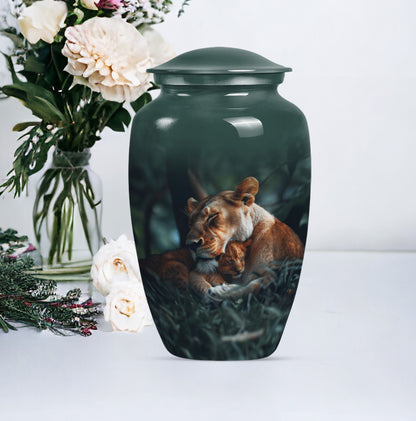  Lion classic urn crafted from  for commemorative ashes