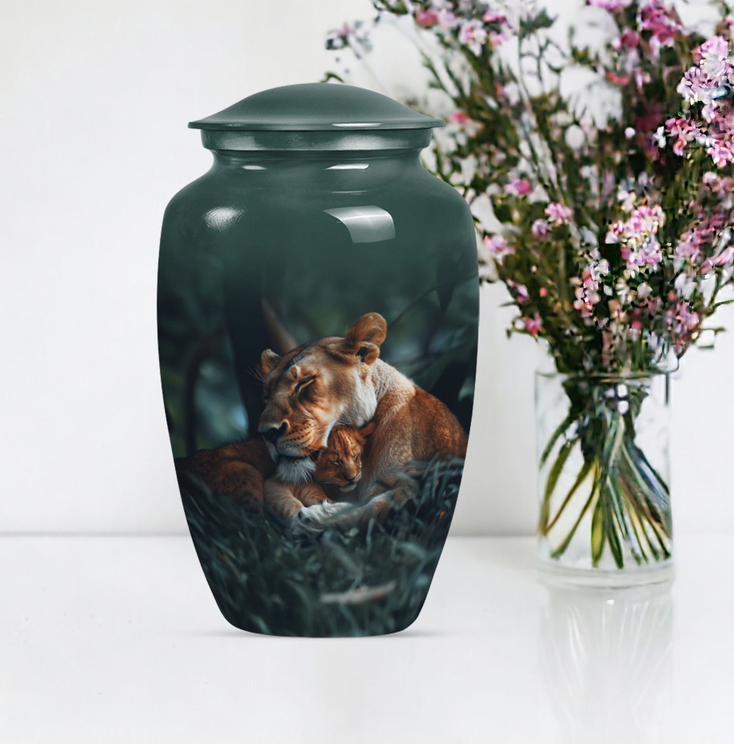  Lion classic urn crafted from  for commemorative ashes